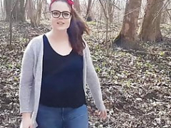 MyDirtyHobby - Large ass curvy teenage gets an outdoor creampie