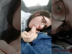 Amateur, Voiture, Attrapée, Compilation, Hd, Public, Avaler, Épouse