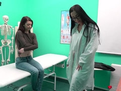 Hot doctor examines small tits teen