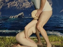 Strand, Pijpbeurt, Sperma shot, Spel, Klap