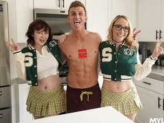 デカ尻, デカチン, デカパイ, フェラチオ, チン, バック, 女 人男 人