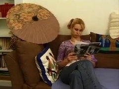 Slender nubile gets her taut donk porked by a ample sausage homie who is into assfuck