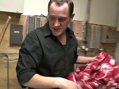 デカパイ, フェラチオ, なめる, 淫乱熟女, オッパイの