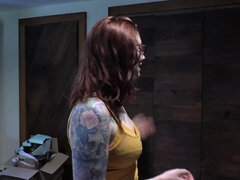 Horny inked MILF Bettie crazy POV video