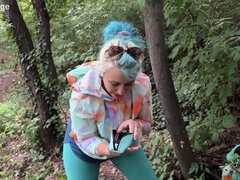 Proxy Paige gives a sloppy blow job in the Park! - Proxy paige