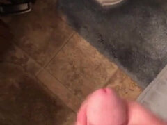 Wanking off in the shower