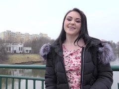 Leie, Blasen, Geschnappt, Paar, Im freien, Öffentlich, Russisch, Schüchtern