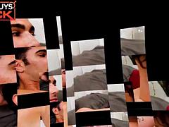 素人, お尻, フェラチオ, 茶髪の, ラティーナ, なめる