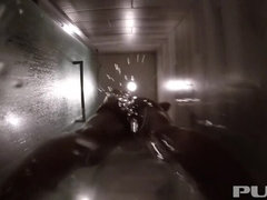 デカパイ, 茶髪の, オナニー, 淫乱熟女, 自然山雀, シャワー, 濡れ