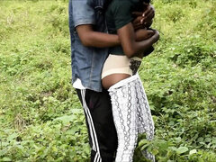 Africano, Negro, Pareja, Estilo perrito, Hd, Al aire libre