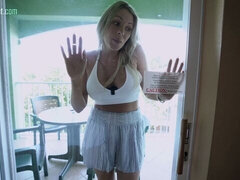 Blondine, Blasen, Vollbusig, Hundestellung, Lingerie, Milf, Pov, Entkleiden