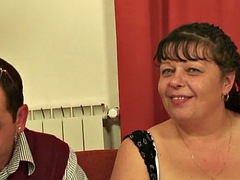 巨乳な, エロ熟女, ダブル開発, お婆さん, ハードコア, 熟年, 三人, オッパイの