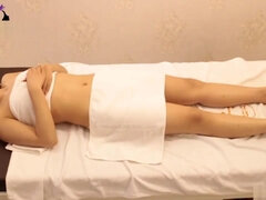 Beautiful Korean Girl Burning Belly Fat by Abdominal Massage