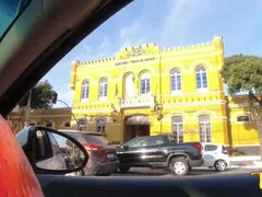 Amateur, Gros cul, Voiture, Fille latino, Seins naturels, Public