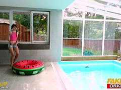 Originals Redhead skinny teen with tiny tits fucked by older man