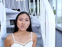 Asiatisch, Schwarz, Braunhaarige, Kehlenfick, Hd, Interrassisch, Thai, Titten