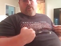 Daddy bear cum without hand