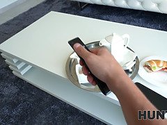 Watch as a cuckold watches as his hot wife gets pounded in POV uniform sex with a big white cock