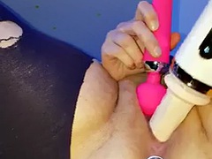 Tussi, Wohlbeleibte schöne frauen, Grosser schwanz, Dildo, Fingern, Rasiert, Solo, Spielzeuge