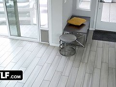 デカチン, デカパイ, フェラチオ, 茶髪の, 捕まる, 浮気者, 娘, オッパイの