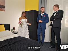 Blasen, Spassig, Hardcore, Absätze, Interrassisch, Lecken, Lingerie, Hochzeit