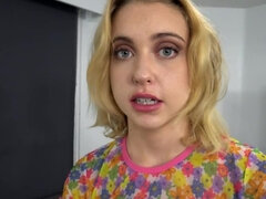 Blonde cooze is preparing massive black cock for sex