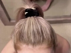 Leie, Blondine, Spermaladung, Schwanz, Aufs gesicht abspritzen, Hardcore, Hd, Interrassisch