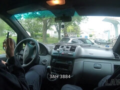 Sucer une bite, Voiture, Attrapée, Tchèque, Hard, Rugueux, Adolescente, Uniforme