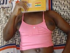 Afrikanisch, Leie, Grosser schwanz, Schwarz, Zierlich, Strümpfe, Student, Jungendliche (18+)