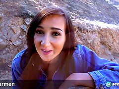 Carmen Rae's naughty farm adventure: 4k outdoor masturbation with a naughty twist
