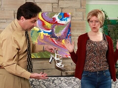 Grosser arsch, Grosser schwanz, Blondine, Schwanz, Hundestellung, Absätze, Milf, Kurzes haar