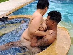 Leie, Grosser arsch, Schwarz, Selbstgemacht, Latina, Milf, Mutti, Pool
