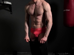 Muscular Czech Boy Jerks Off Big Cock