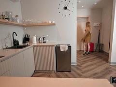 In den arsch, Arsch, Blondine, Lingerie