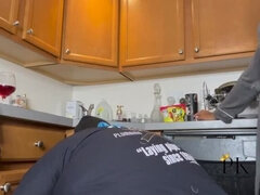 Éjaculation interne, Noir ébène, Femme au foyer, Petite femme