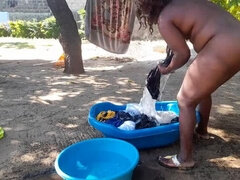 Afrikanisch, Leie, Bekleidet, Paar, Hd, Hausfrau, Hausmädchen, Portugiesisch