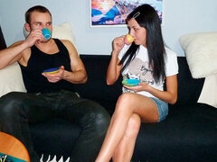 Anal, Verga grande, Mamada, Estilo perrito, Casero, Tetas naturales, Flaco, Tetas