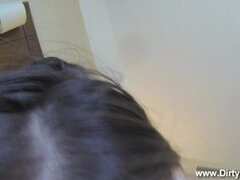 Enthousiasteling, Grote lul, Pijpbeurt, Bruinharig, Brillen, Gezichtspunt, Spion, Tiener