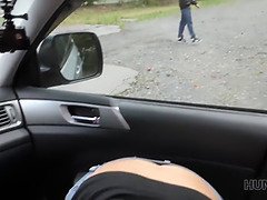 Quiet spot was perfect for guy to fuck young slut...