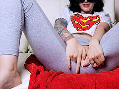 Ноги, Пальцем, Мастурбация, Крошечные, Киски, Спандекс, Игрушки, Влажная