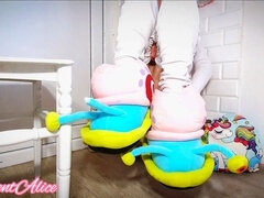 Amateur, Double pénétration, Fille latino, Pigtail, Chevaucher