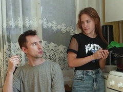 18 jahre, Braunhaarige, Gehörnter ehemann, Schwanz, Hd, Muschi, Jungendliche (18+), Flotter dreier