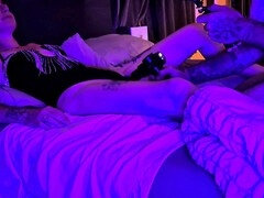 Vibrator squirt, cum dripping pussy, natural perky tits