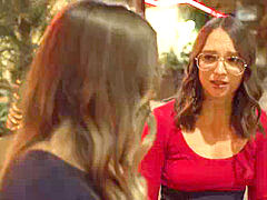 Минет, Бондаж, Брюнетки, Сперма на лице, Две девушки, Затыкание рта, Втроем