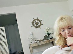 Velvet's obsession with stepbro's big cock in her mouth and pussy