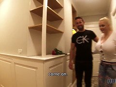 Kont, Blond, Rondborstig, Man die toekijkt, Tsjechisch, Europees, Hd, Tieten likken