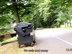 Schönheit, Paar, Hd, Milf, Mutti, Geld, Öffentlich, Schlampe