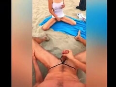 Playa, Mamada, Pareja, Pajear, Solo