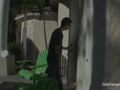 Tante, Blondine, Blasen, Spermaladung, Lecken, Dürr, Taboo, Spanner