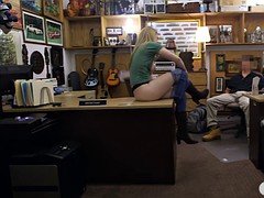 Sweet babe drilled by nasty pawn keeper in hs pawnshop